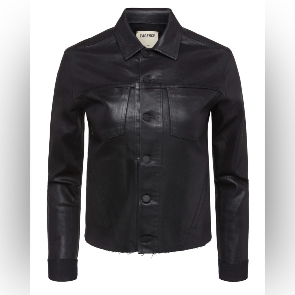 L’Agence Janelle Coated Denim Jacket